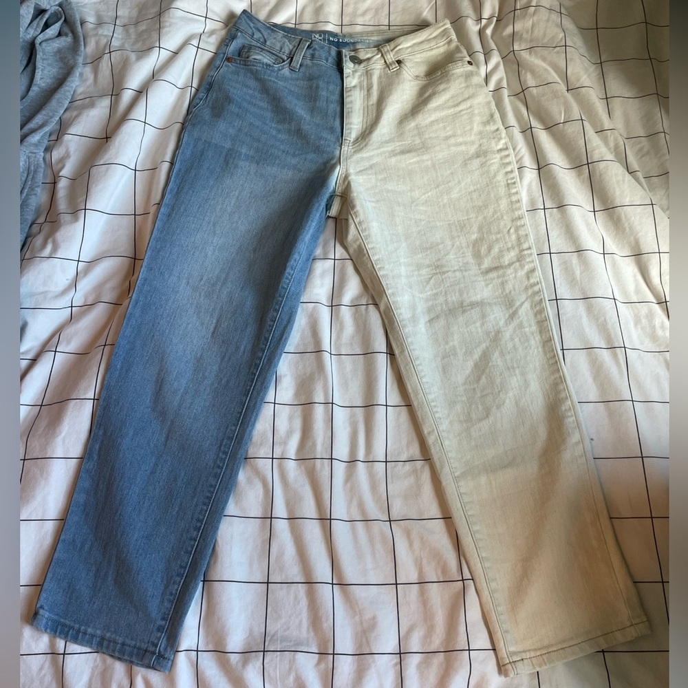 Split dyed jeans